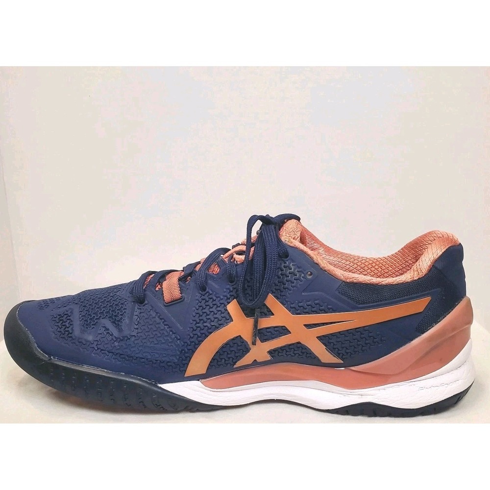 ASICS® Women's 9.5‎ GEL-Resolution 8 Tennis Pickleball Shoes in Blue Pink White - Picture 7 of 10